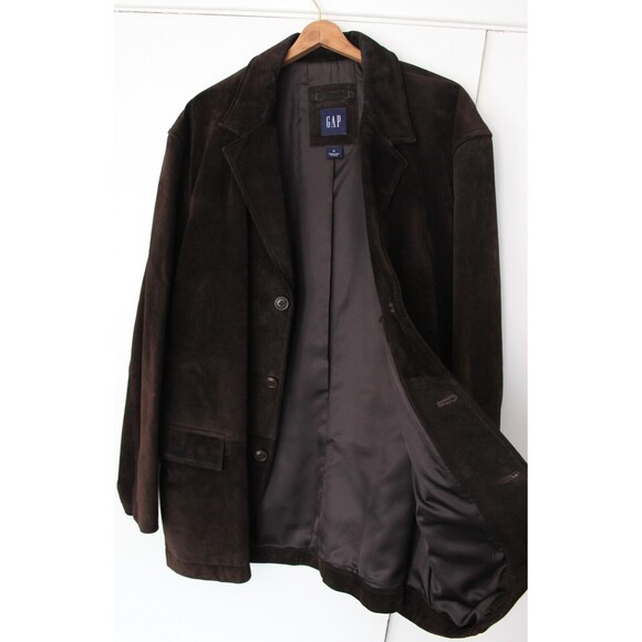 VTG Mens Size XL GAP Brown Suede Leather Jacket 2003 - Picture 4 of 14